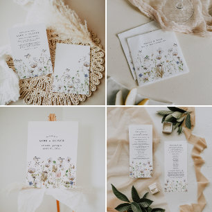 Bandeau De Faire-part Mariage fleur sauvage