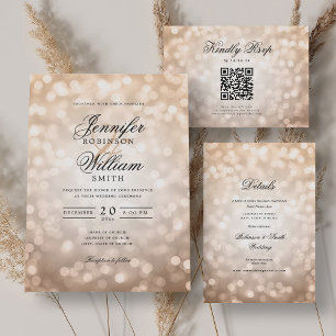 Programme de mariage classique Rose Gold Bokeh Lum
