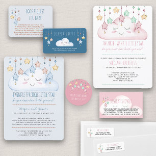 Carte D'accompagnement Demande de réservation Poème bébé Nourriture Stars