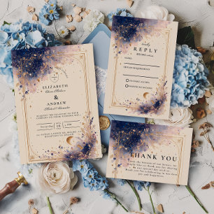 Invitation Mariage d'Astrologie Sombre