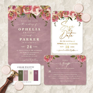 Invitation Palette couleur Mariage Ophelia Dusty