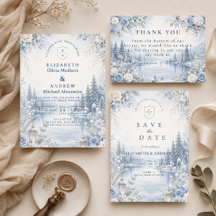 Save The Date Mariage d'hiver en plein air enchanteur