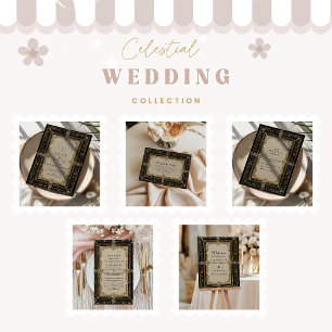 Carte De Remerciements Mariage céleste baroque royal