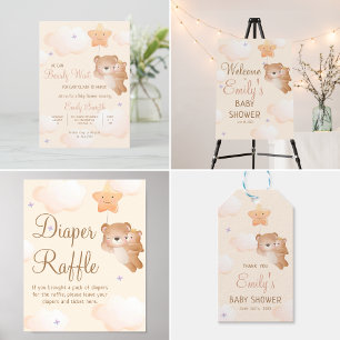 Invitation Bearly Wait Maman Ours Animal Cub Baby shower