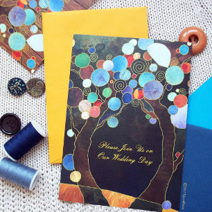 Invitation Love Trees Rustic Blue Forest Mariage