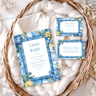 Carte D'accompagnement Watercolor Ciao, Baby Italian Baby Books for Baby