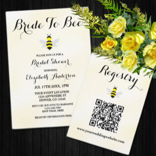 Invitation Fête des mariées de la mariée à être