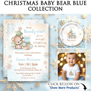 Petite Chaussette De Noël Premier bébé Noël Garçon Noël Stocking bleu