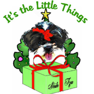 Cartes Pour Fêtes Annuelles Cadeaux de Noël Shih Tzu