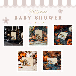 Invitation Baby shower d'Halloween fantôme neutre