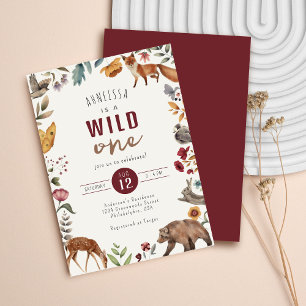 Papier Budget Wild One Animal Woodland Premier anniversai
