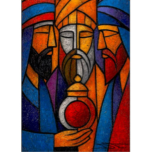 Tote Bag Trois Sages Verre Moderne Coloré