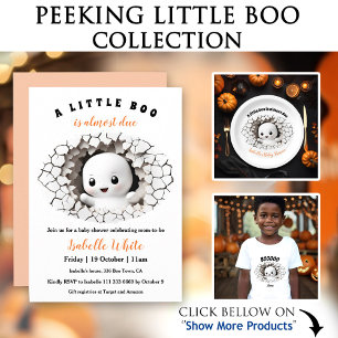 Invitation Petit Boo Pékin Baby shower d'Halloween