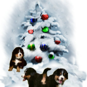 Cartes de Noël des chiens de montagne bernois