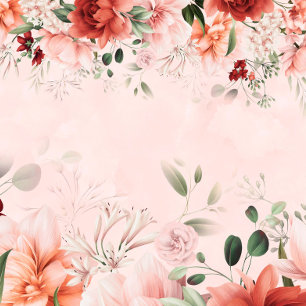 Carte Terracotta Printemps Automne Floral Couples Douche