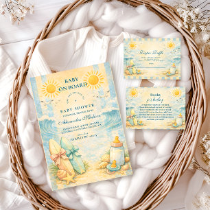 Zonnige Surf Vibe Baby Shower Kaart