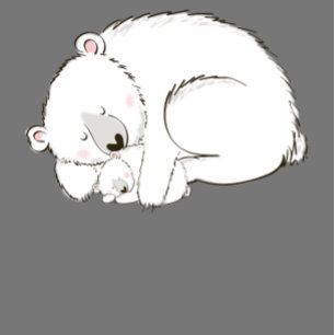 Invitation Baby shower Ours polaire Hiver Genre gris neutre