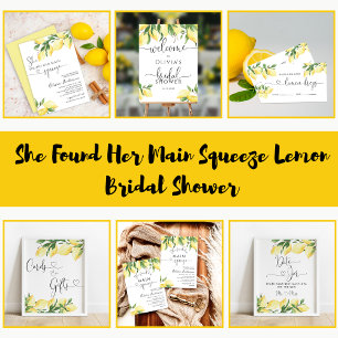 Elegant Chic Lemon Date Jar Poster Fête des mariée