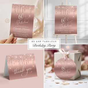 Serviette En Papier 60 Fabuleux Rose Parties scintillant Gold fête d'a