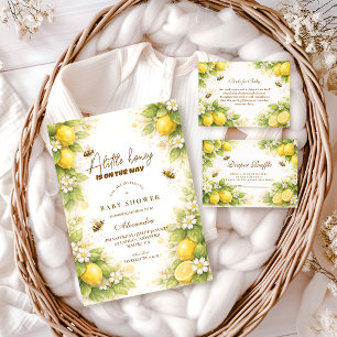 Invitation Baby Shower au miel de citron ensoleillé