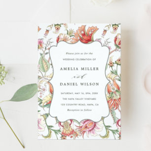 Invitation Violet   Imaginaire tropical Boho Floral Mariage