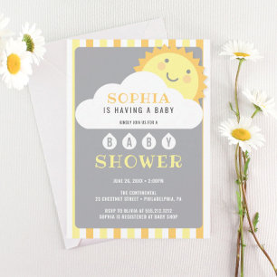 Vous Êtes Ma Sunshine Baby shower Invitation Card