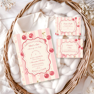 Serviette En Papier Cute Coquette cerise sur le Baby shower supérieur
