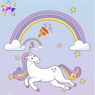 Serviette En Papier Personnalisé Unicorne Anniversaire de la fête Napl