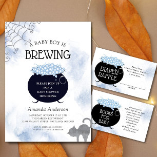 Carte D'accompagnement Livres pour bébé Boy Brew Halloween Baby shower