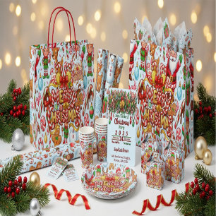 Retro Vintage Rode Suikerriet Wonderland Kerstmis Bedrukte Rugzak