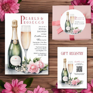 Sticker Rond Perles et Prosecco : Élégante Fête de Mariage Flor