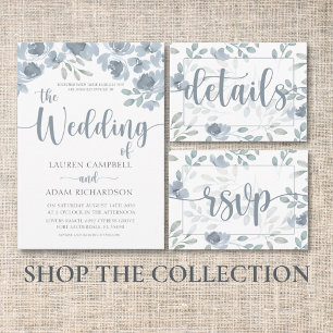 Invitation Tout En Un Mariage de Motif d'aquarelle de feuillage rustique