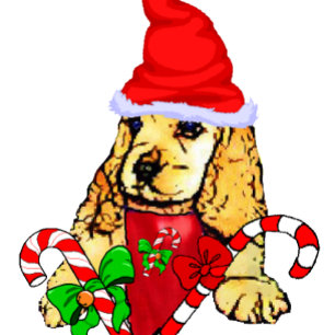 Cartes Pour Fêtes Annuelles Cocker Spaniel Puppy Noël