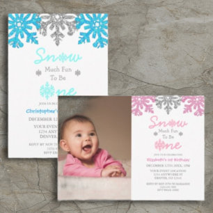 Invitation Neige beaucoup amusant pour être un hiver 1er anni