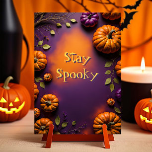 Sticker Rectangulaire Citrouilles d'Halloween