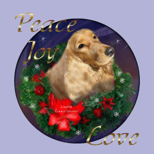 Cartes Pour Fêtes Annuelles Anglais Cocker Spaniel Cadeaux de Noël