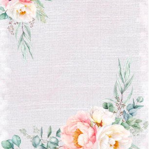 Invitation Élégant Mariage de pivoines roses et d'eucalyptus