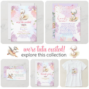 Invitation Tutu Excitée Baby Girl Douche