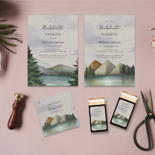 Serviette En Papier Fin de semaine Rustic Mountain & Lake Bachelorette