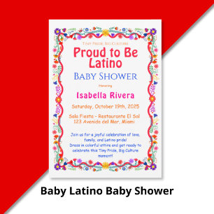 Trots op het Latino Baby shower   Bloemen en strep Servet