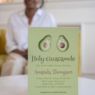 Carte D'accompagnement Saint Guacamole Avocado Déchets Raffle Douche Jeu