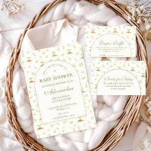 Kleine Spruit Vintage Tuin Baby Shower Kaart