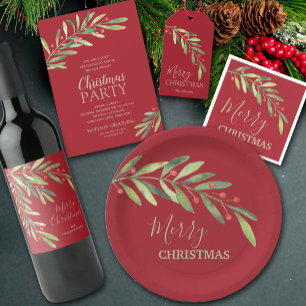 Cartes Pour Fêtes Annuelles Photo de Noël Holly et Berries