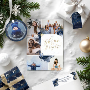 Coussin Brille si brillant Marine Parties scintillant or b