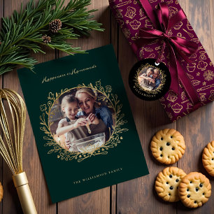 Étiquette Arbre à pâtisserie de Noël Or à et de vacances