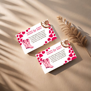 Carte D'accompagnement Cowgirl western rodeo baby shower de couche tombol