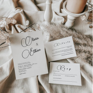 Faire-part de mariage minimaliste