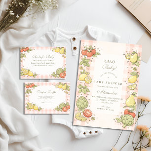 Italiaanse marktproducten baby shower servet