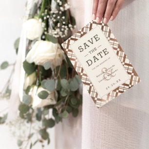 Invitation Rose Gold et tout Arrière - plan couleur Plaid Mar