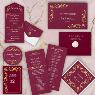 Invitation Élégant Mariage Victorien Enregistrer La Date